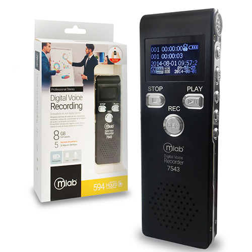 Grabadora de Voz Digital Professional 8Gb Microlab