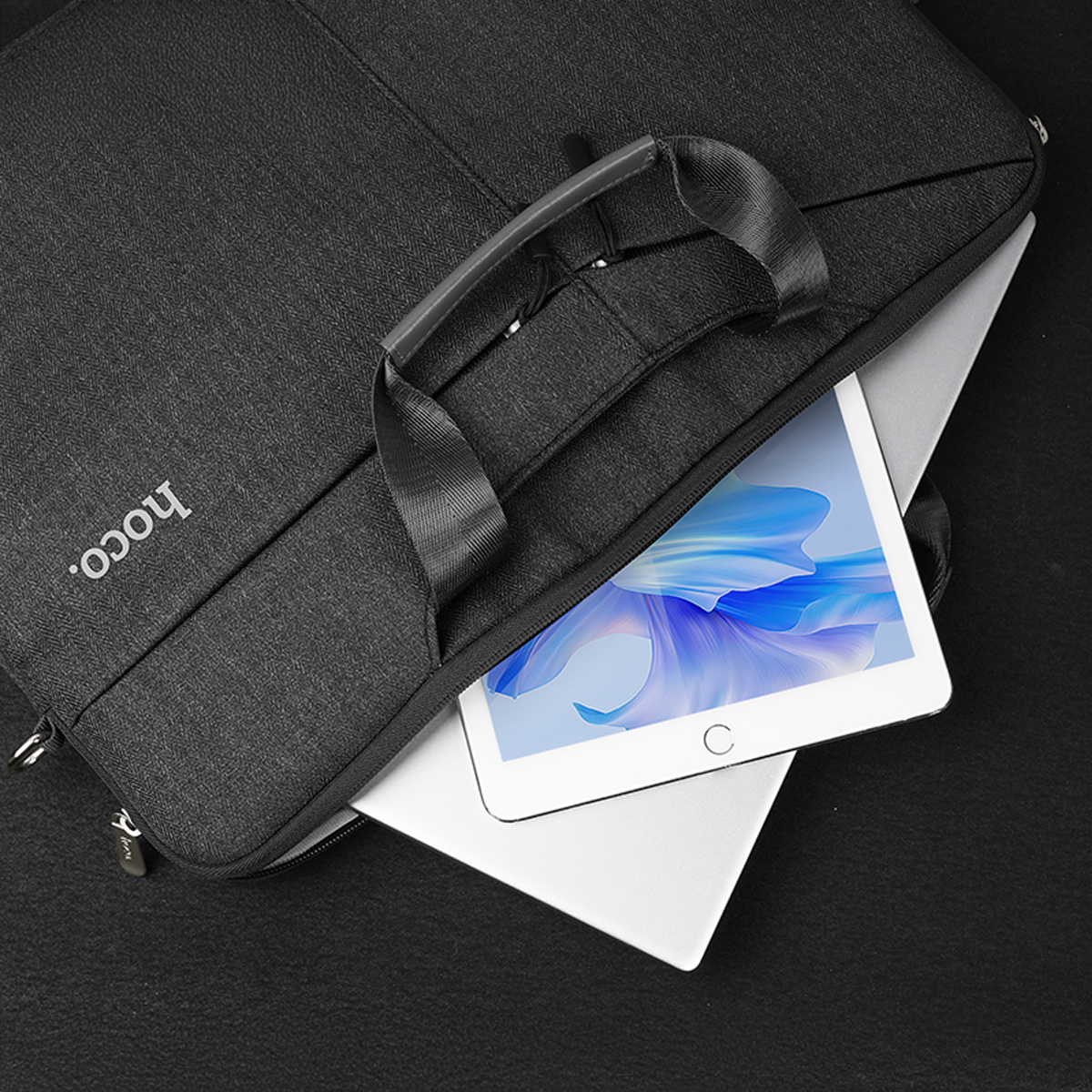 Bolso Notebook 14 Pulgadas Hoco Gt4 Gris Oscuro – imagen 3
