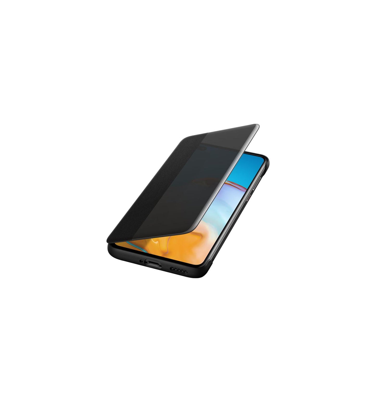 Huawei P40 Carcasa Flip Cover Inteligente Original Negro – imagen 3