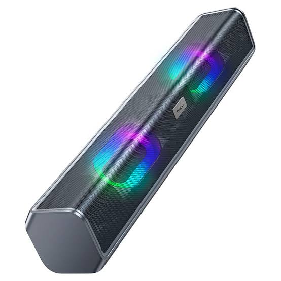 Barra de Sonido Hoco BS49 Bluetooth RGB 10W con TWS, FM y USB Negra - vista 3