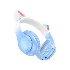 Audifonos Bluetooth Hoco W42 Cat Celeste – imagen 3