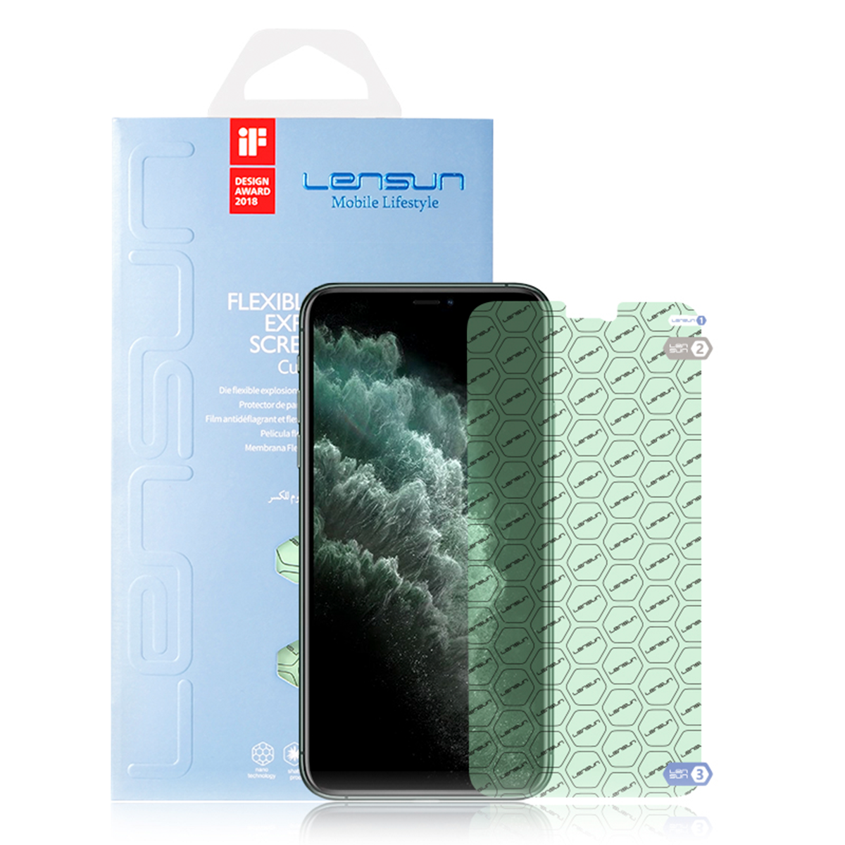 Apple Iphone 11 Pro Max Lamina Nanotech Lensun Full Cover