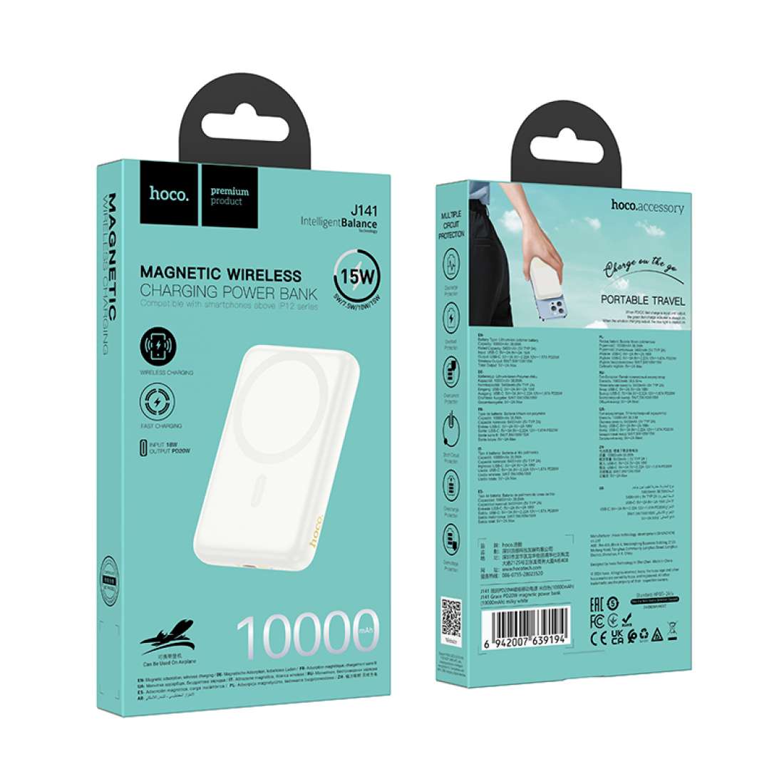 Bateria Portatil Powerbank Hoco J141 Magsafe 10000 Mah Blanco – imagen 3