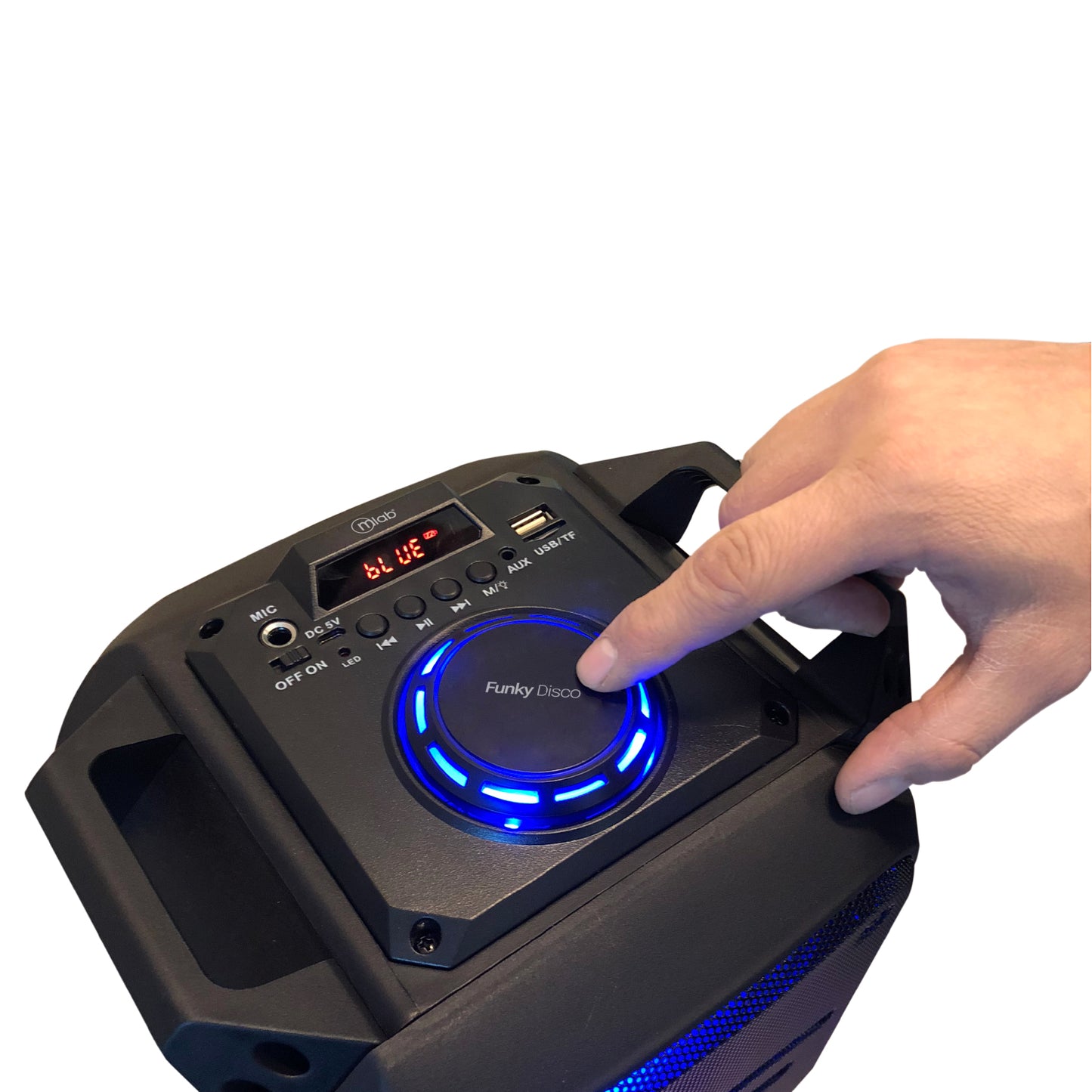 Parlante Bluetooth Microlab FunkyDisco + Microfono Mod 8251 Negro – imagen 4