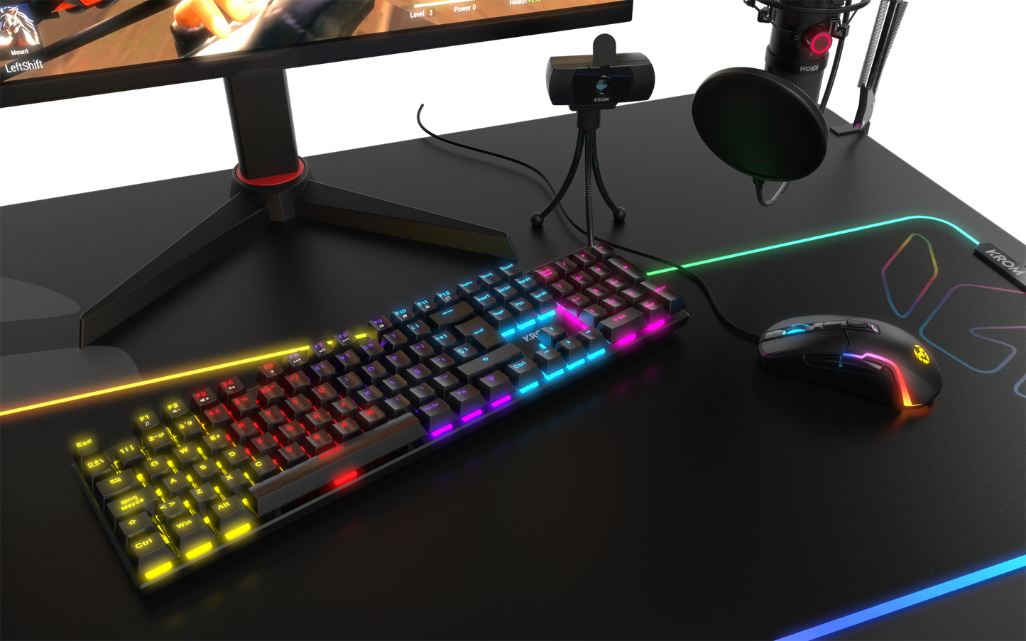 Teclado Gamer Mecánico Krom Kasic Rgb Negro – imagen 6