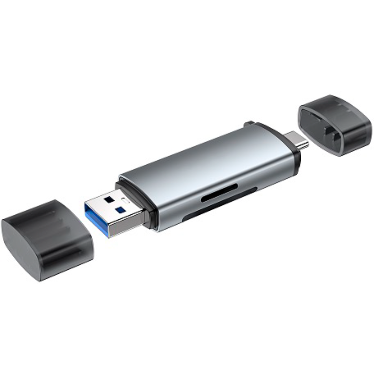 Lector De Memorias Usb Y Tipo C 3.0 Tecmaster Tm-100565 Negro