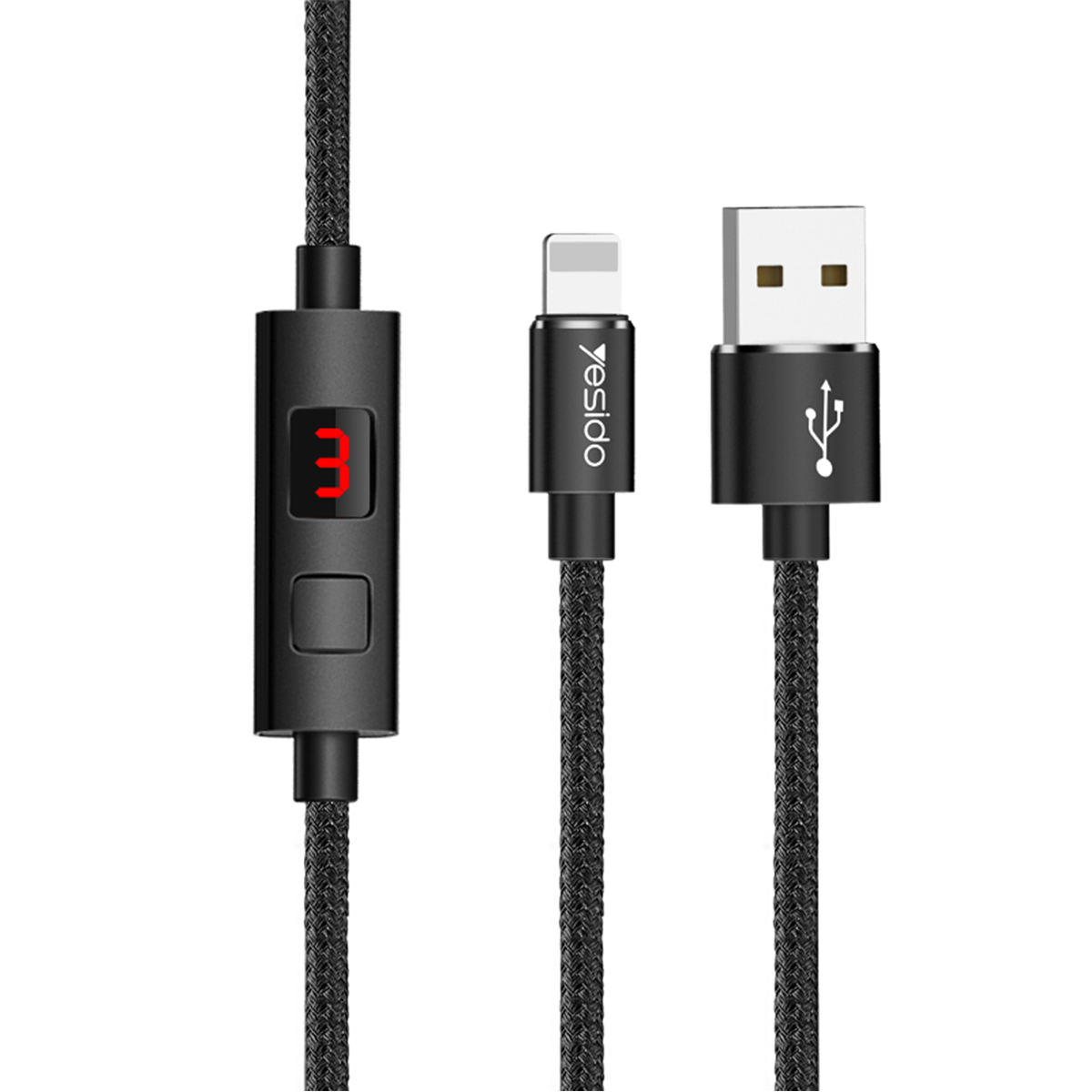 Cable Usb A Lightning Iphone Ipad Yesido Ca-46 Negro
