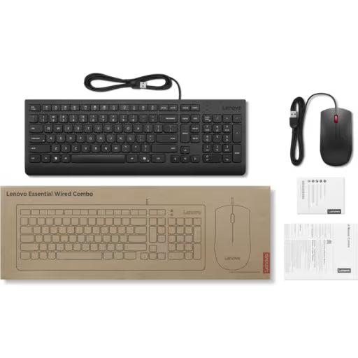 Kit Teclado + Mouse Alambrico Lenovo 4X31R64424 Negro – imagen 4