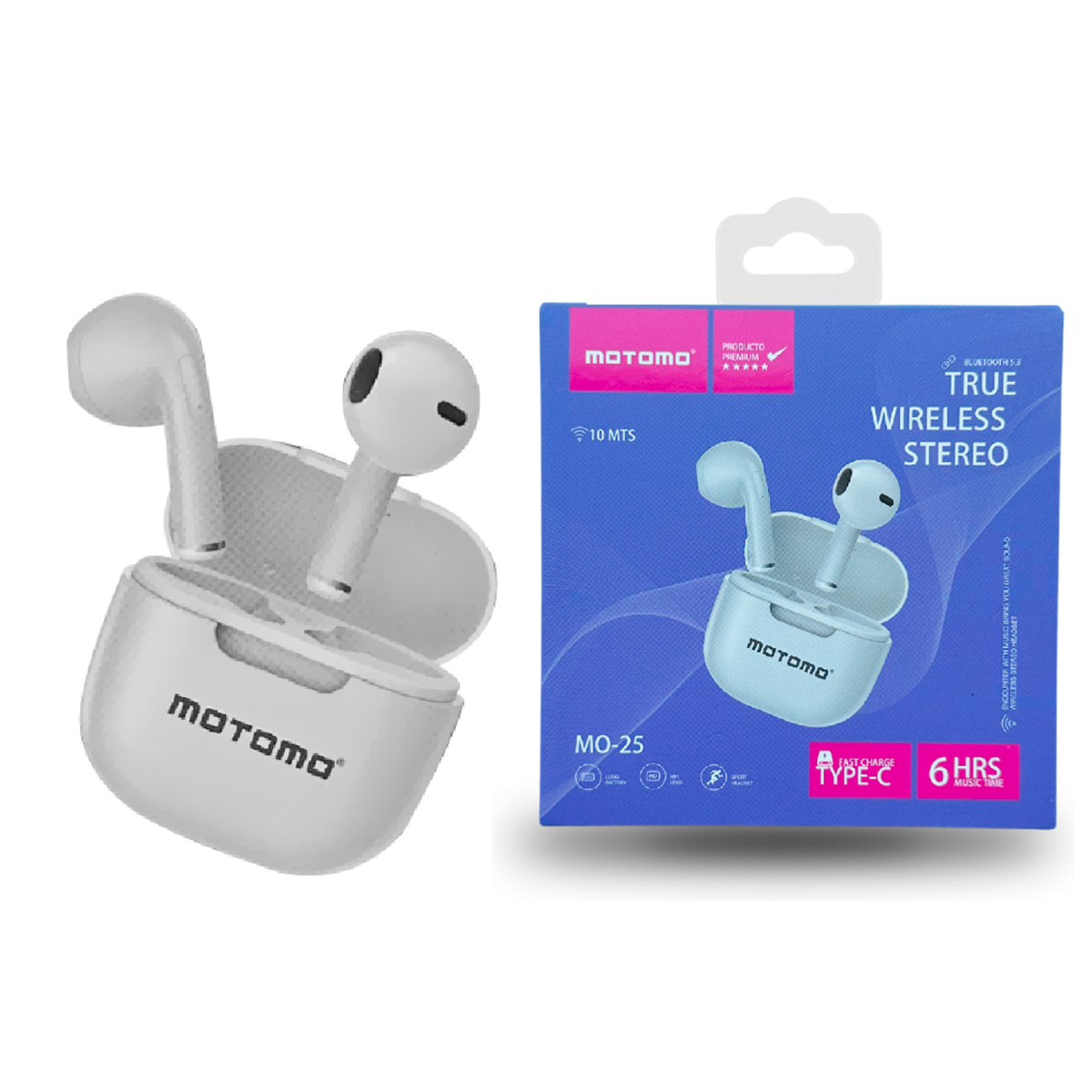 Audífonos Bluetooth Motomo Mo-25 Blanco