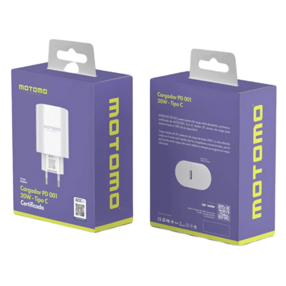 Cargador Usb Motomo Cr002 20w 3.0 Carga Rapida Blanco – imagen 2