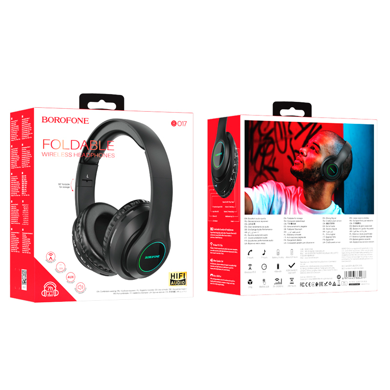 Audífonos Headset Bluetooth Borofone Bo17 Negro – imagen 3