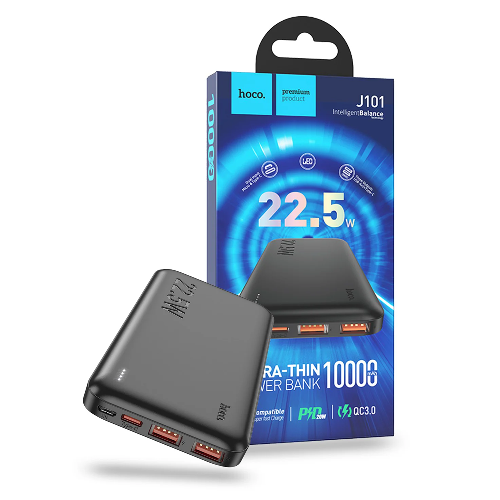 Powerbank Carga Rapida Hoco J101 22.5w 10000 Mah Negro – imagen 3