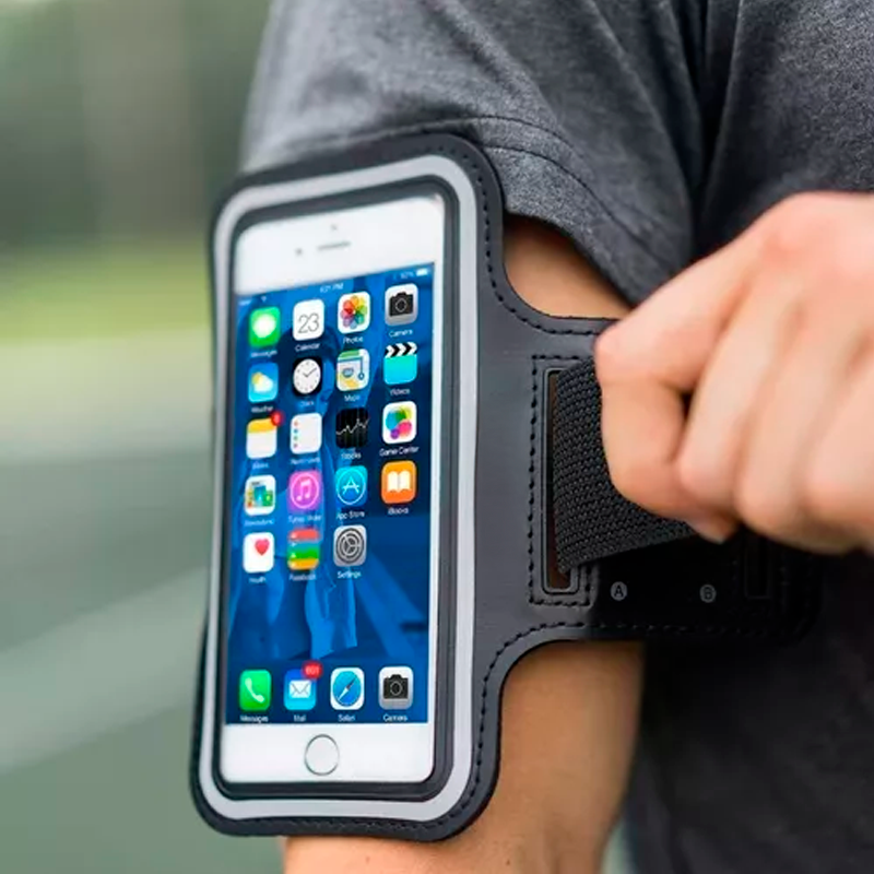 Brazalete Deportivo Funda Correr Para Celular Xxl Hasta 7 Pulgadas Negro – imagen 3
