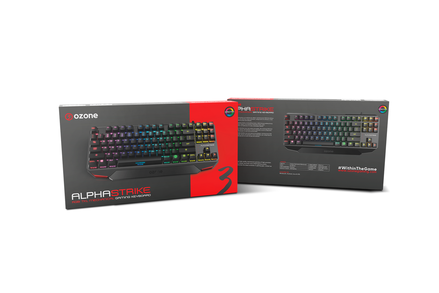 Teclado Gamer Mecanico Ozone Alpha Strike Rgb Tkl Negro – imagen 5