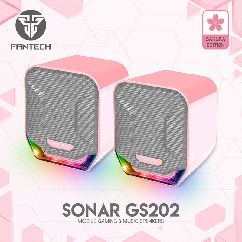 Parlantes Gamer Fantech Sonar Gs202 Rgb Sakura Edition Rosado – imagen 4