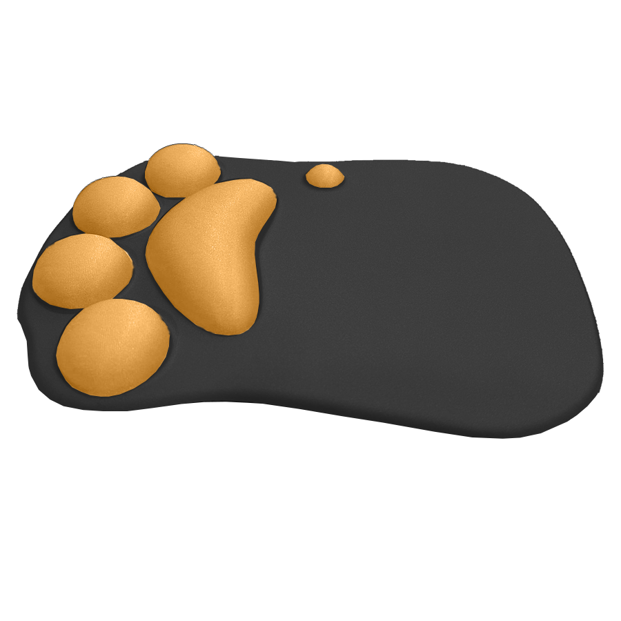 Mousepad Antideslizante Patas De Gato 27x20 Negro Naranjo – imagen 5