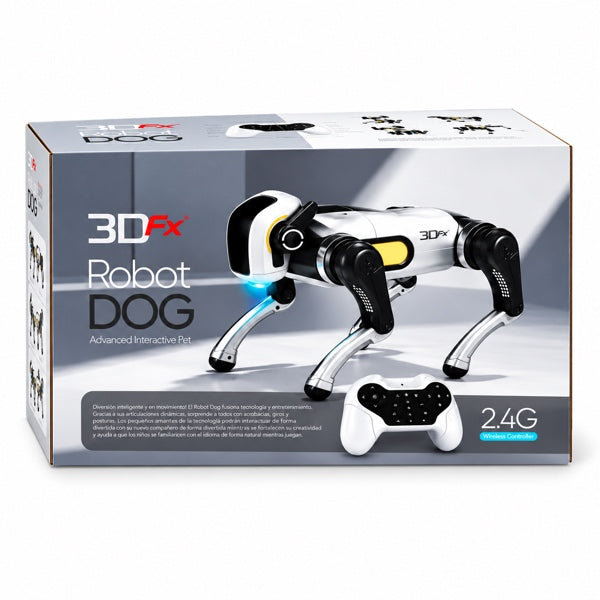 Perro Robot Inteligente con IA 3dfx 10268 Control Remoto 2.4GHz Interactivo