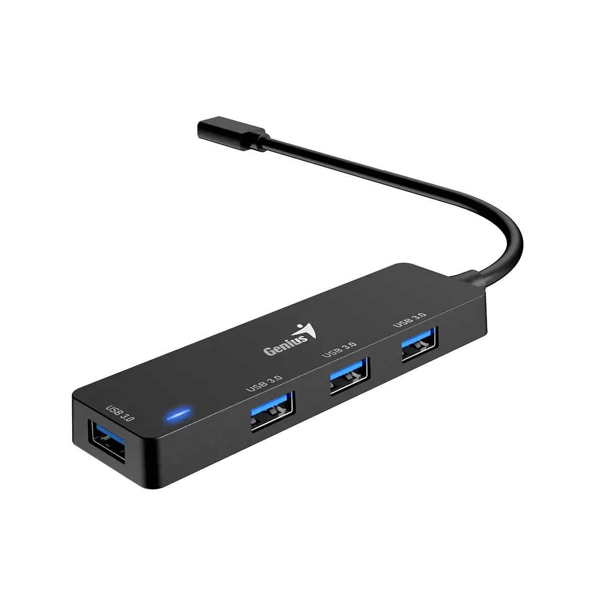 Adaptador Hub Genius 4 en 1 Uh-400 Tipo C Usb 3.0 Negro – imagen 3