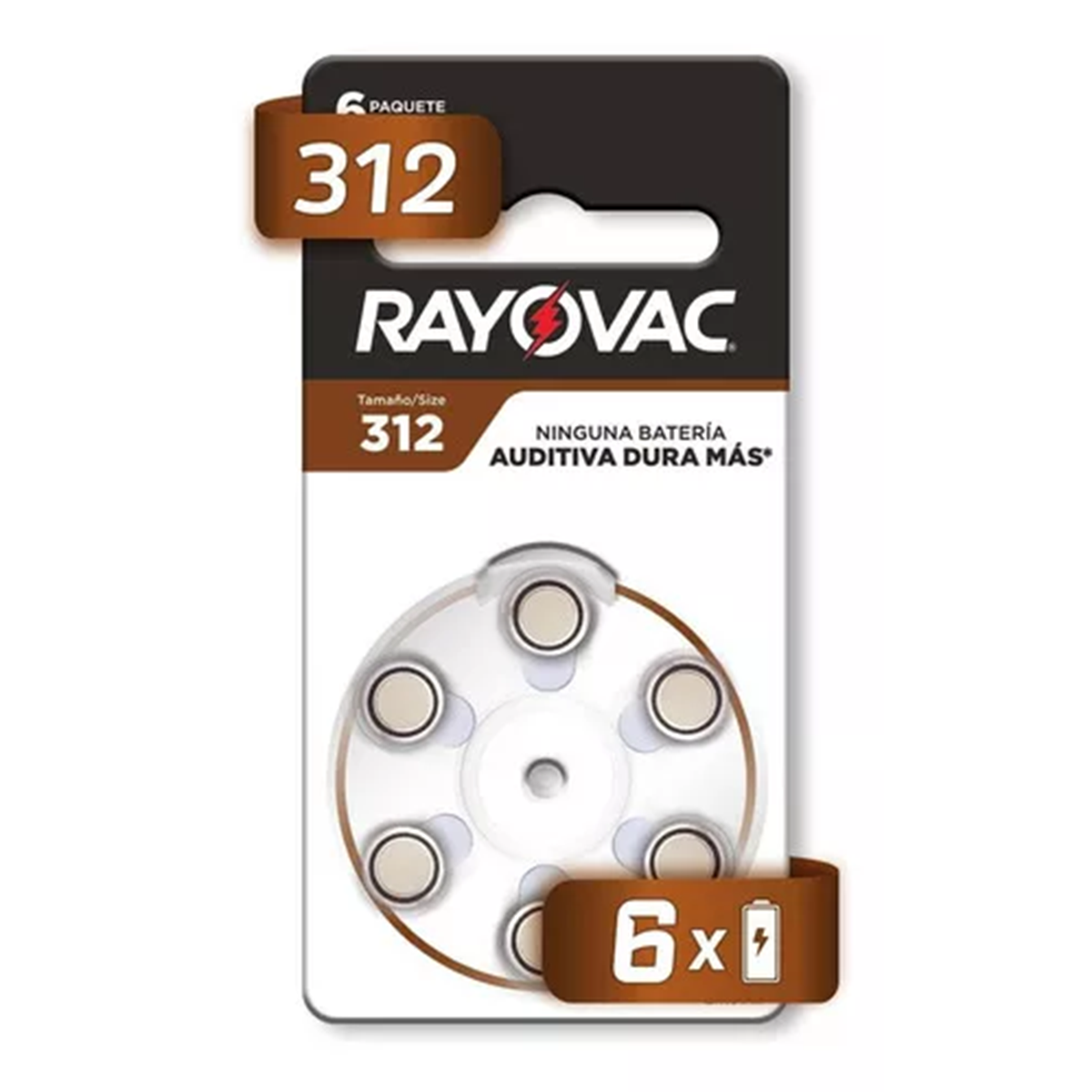 Pila Auditiva Rayovac 312 Blister 6 Pilas