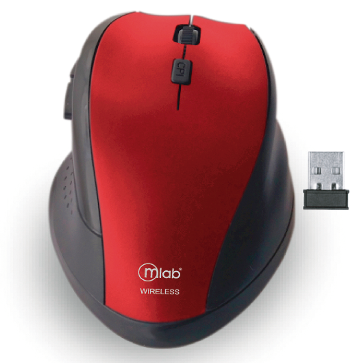 Mouse Inalámbrico Microlab Ergo shape Mod 8345 Rojo