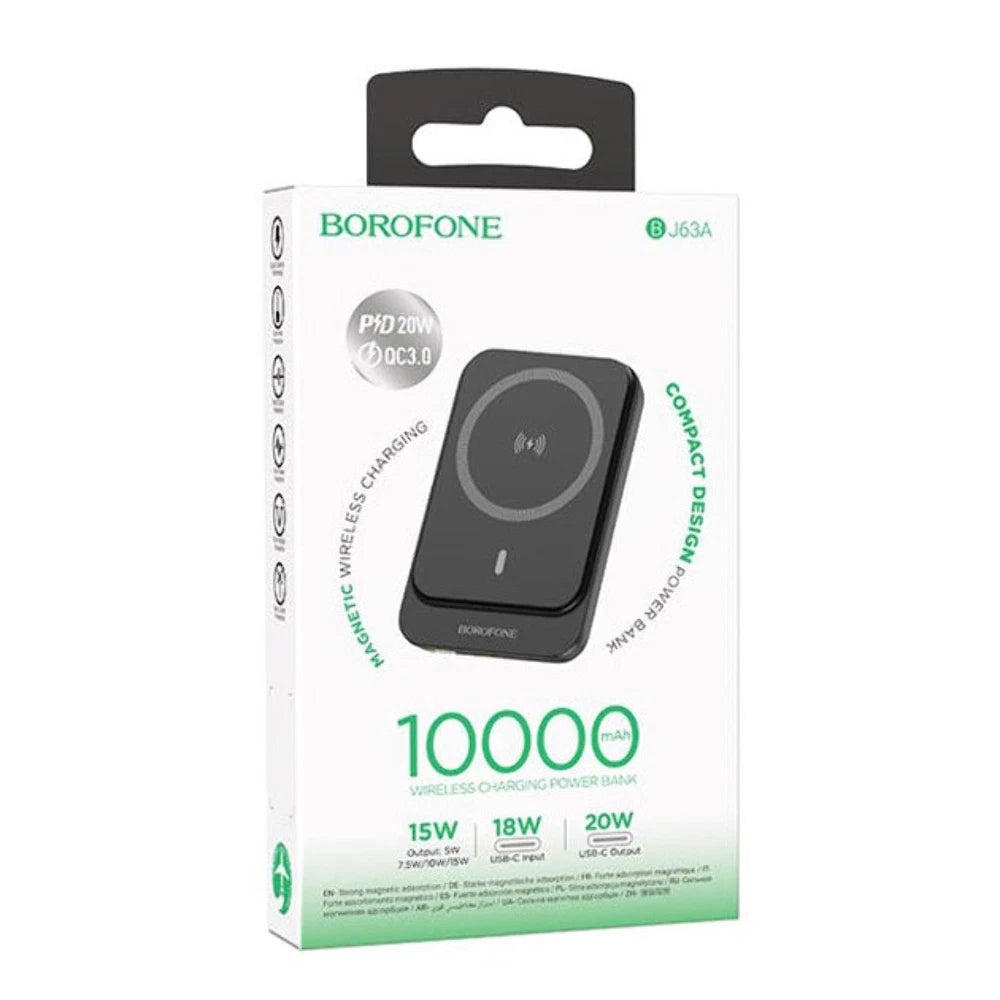 Powerbank Magsafe Borofone Bj63a 10000 Mah Negro – imagen 4