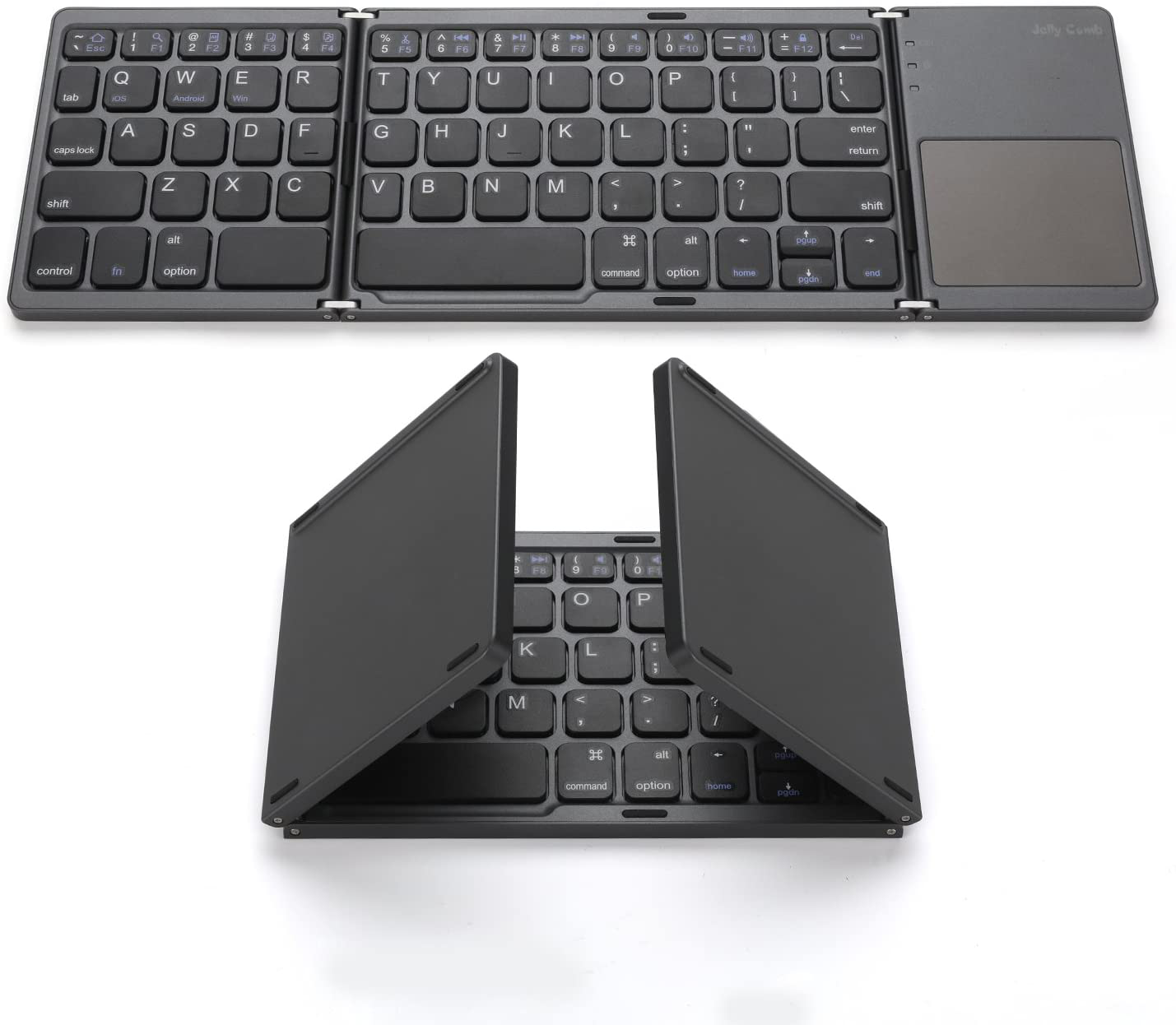 Teclado Inalámbrico Bluetooth Mini Plegable Con Touchpad Negro – imagen 10