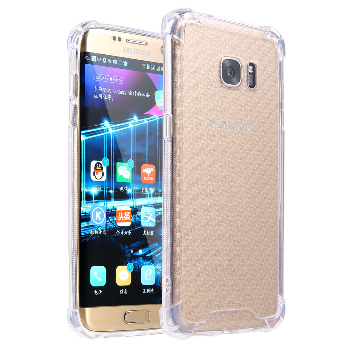 Samsung Galaxy S7 Edge Carcasa Lensun Anti-shock Clear
