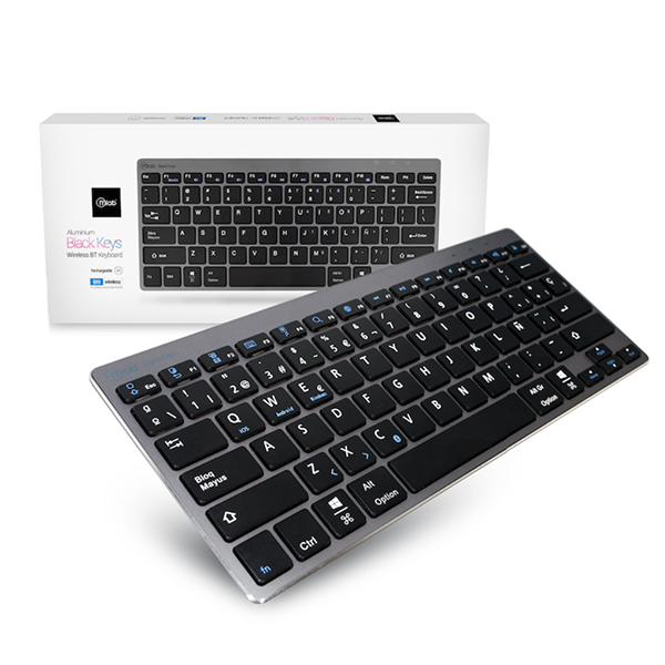 Teclado Inalámbrico Bluetooth Microlab Aluminio Gris