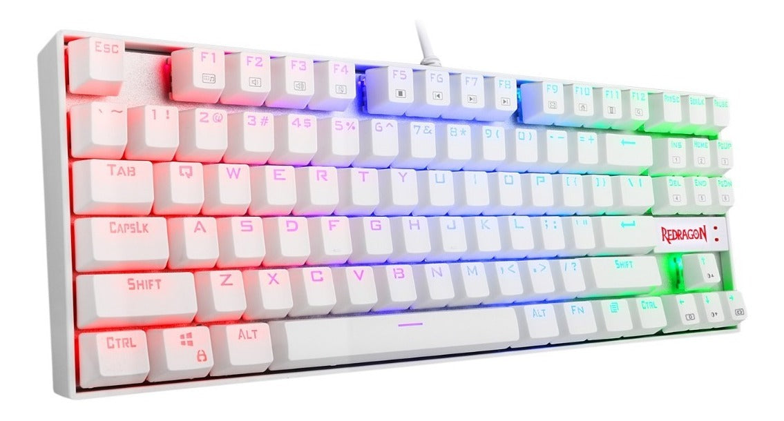 Teclado Gamer Mecanico Redragon Kumara K552 Rgb Blanco – imagen 4