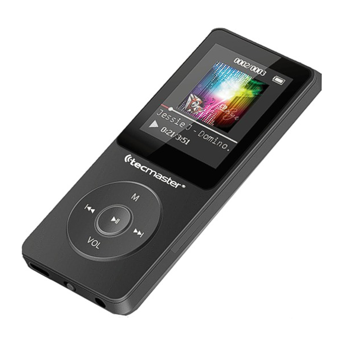 MP3 Tecmaster 16 Gb Bluetooth + Audifono 3.5mm Negro