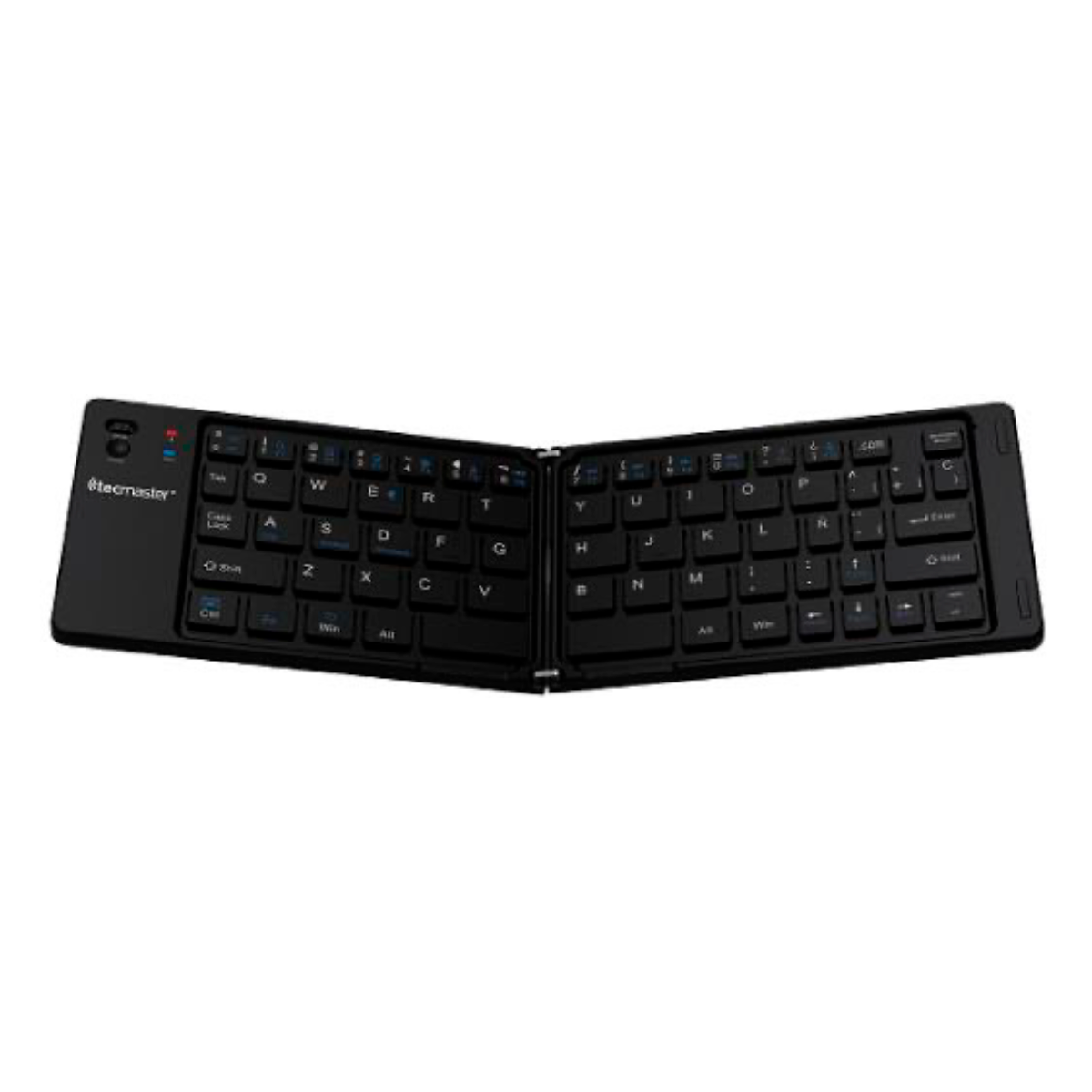 Teclado Mini Inalámbrico Bluetooth Plegable Tecmaster Tm-100563 Negro