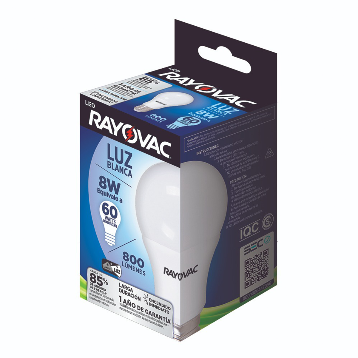 Ampolleta Rayovac Led E27 8w Luz Blanca