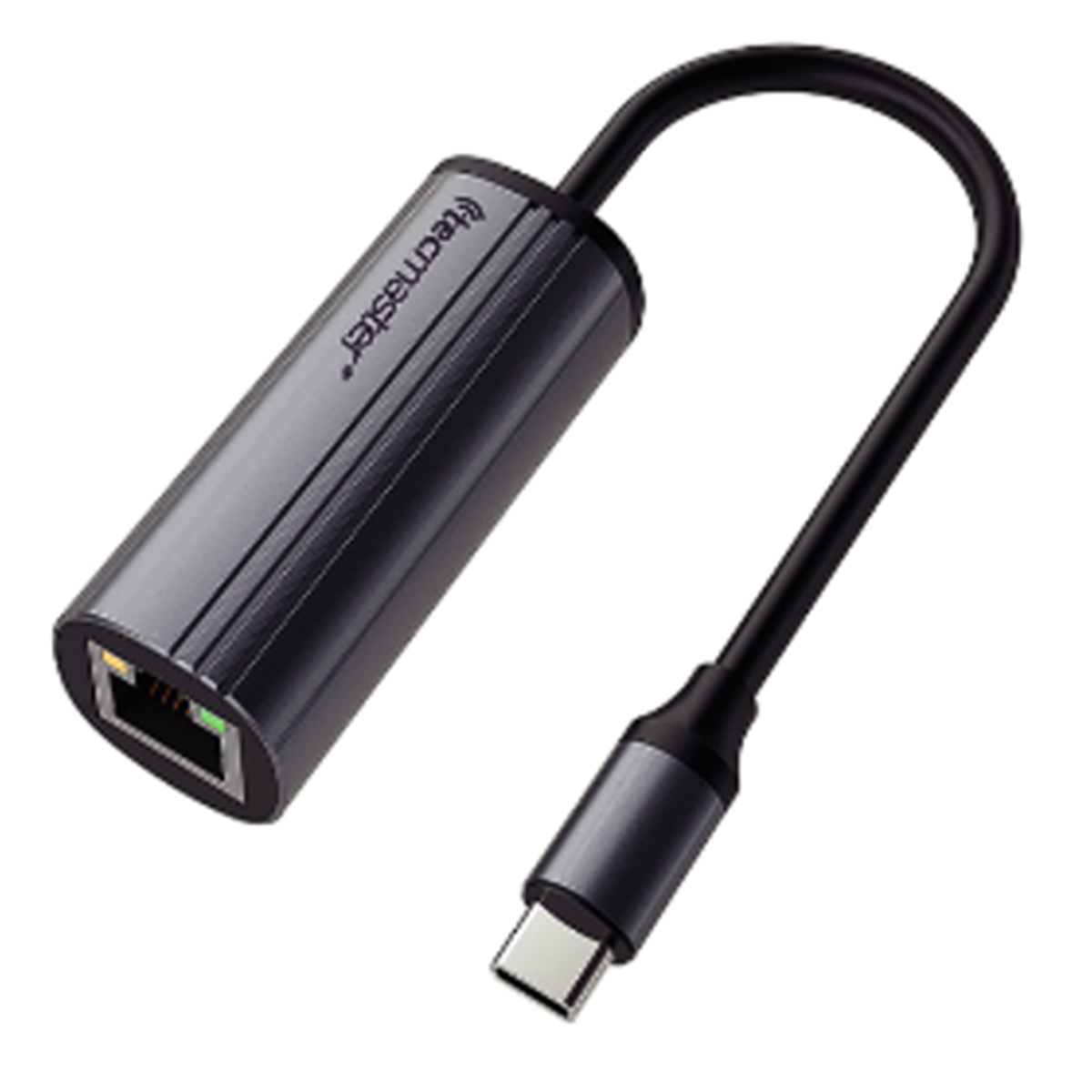 Adaptador Hub Tipo C a Rj45 Aluminio Tecmaster Gris