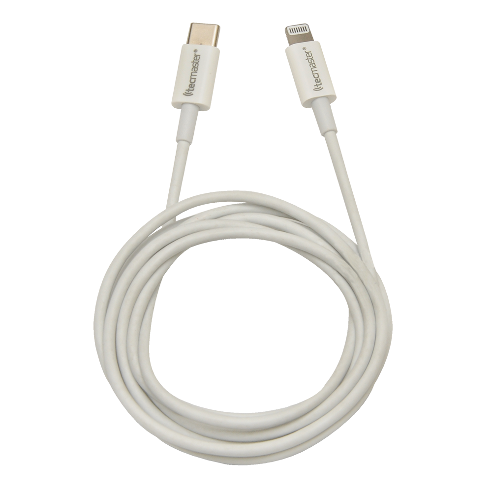 Cargador Tecmaster 20w Tipo C + Cable Tipo C a Lightning Blanco – imagen 4