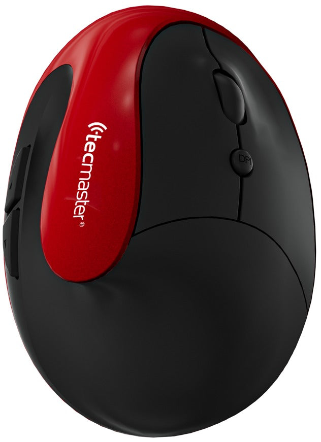 Mouse Inalambrico Tecmaster Vertical Recargable TM-100545 Rojo – imagen 3