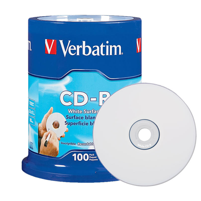 Pack CD-R Verbatim 52x 80min 700mb 100 Unidades