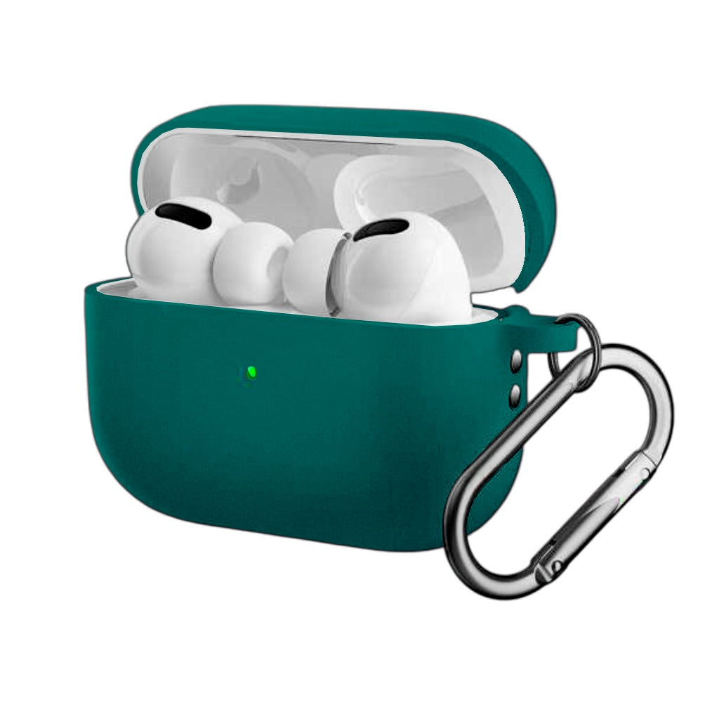 Carcasa Funda Protectora Silicona Para AirPods Pro 2 Gen Verde Oscuro – imagen 3