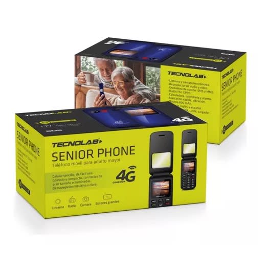 Celular Senior Tecnolab 4G TL456 Shell Shape Negro – imagen 3