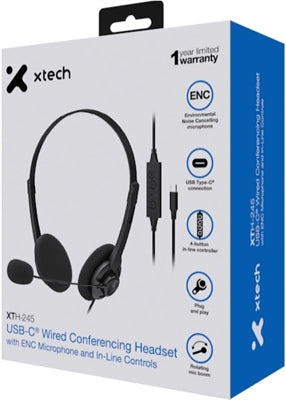 Audifonos Xtech Xth-245 Con Microfono ENC Tipo C Negro – imagen 3