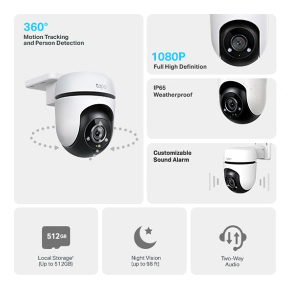 Camara Seguridad Outdoor Fhd 1080p 2mp Wifi Tapo C500 Blanco – imagen 4