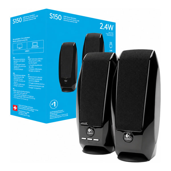 Parlante Logitech S-150 Alámbrico Conexión USB Negro