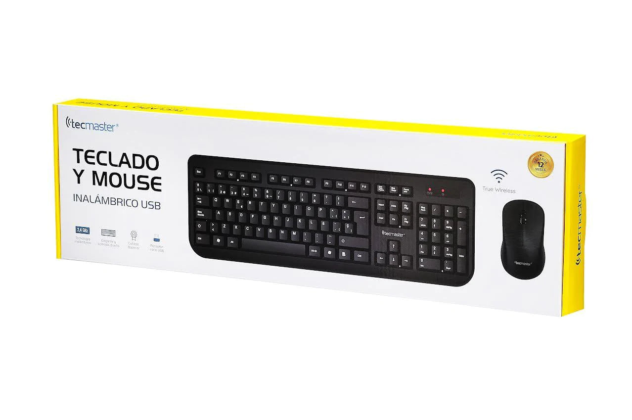 Kit Teclado Y Mouse Inalámbrico Tecmaster TM-100512 Negro – imagen 4