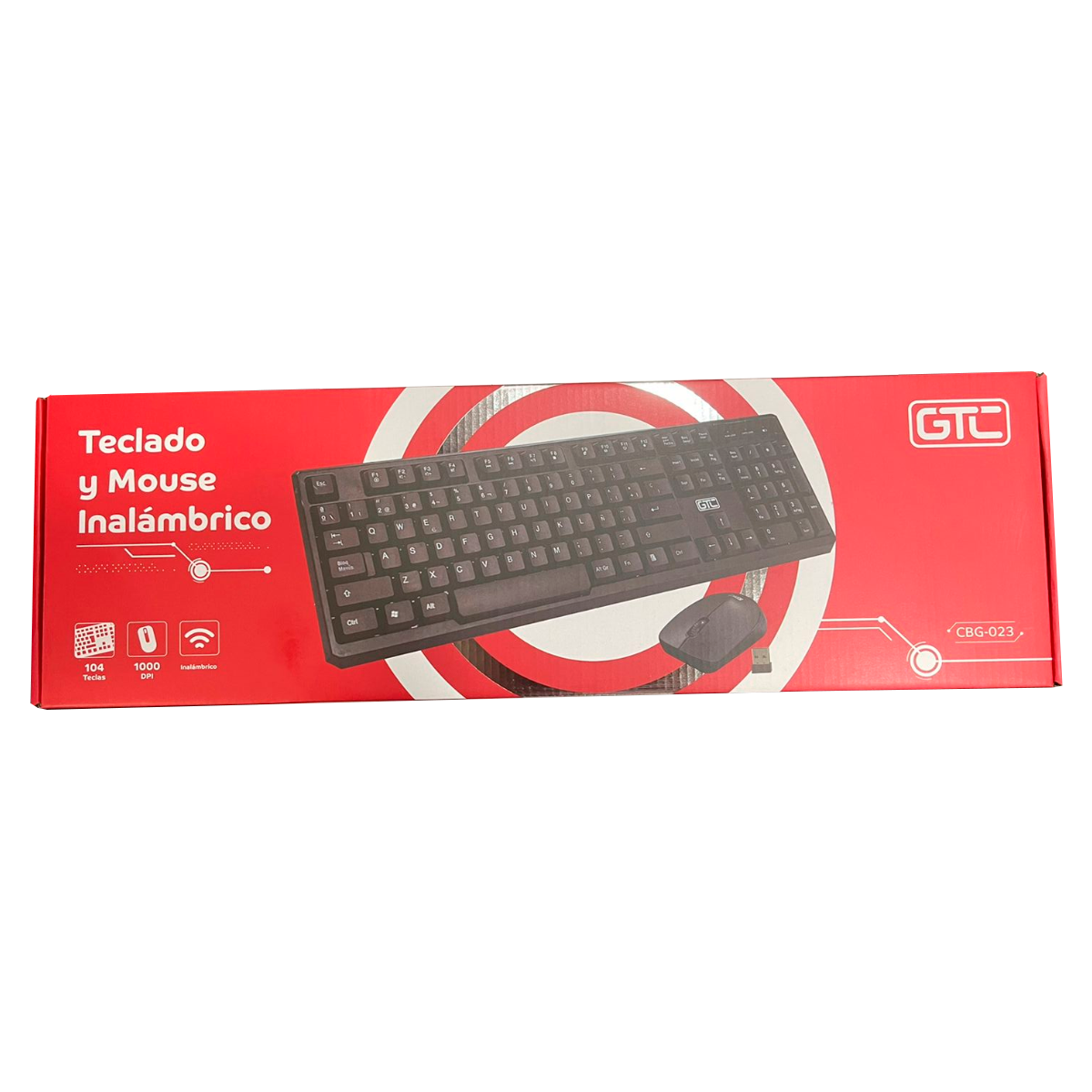 Kit Teclado y Mouse Inalámbrico Gtc Cbg-023 Negro