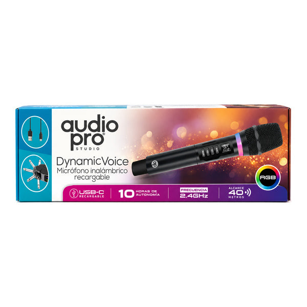 Micrófono Inalámbrico Recargable Audio Pro AP02120 USB Tipo C 6.35 mm