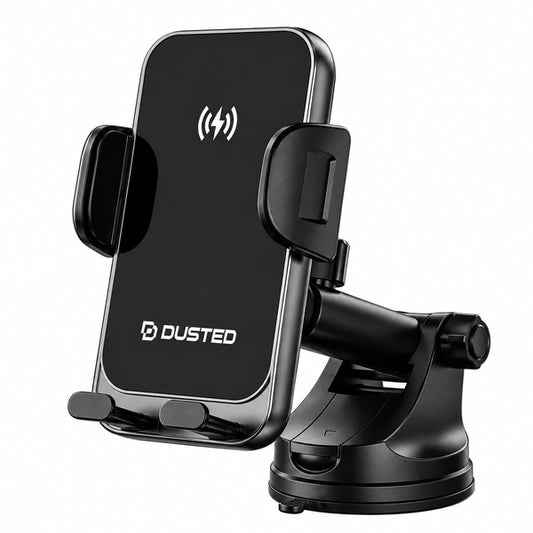 Cargador Auto Inalámbrico Dusted 15W Doble Soporte Qi1 15W Negro