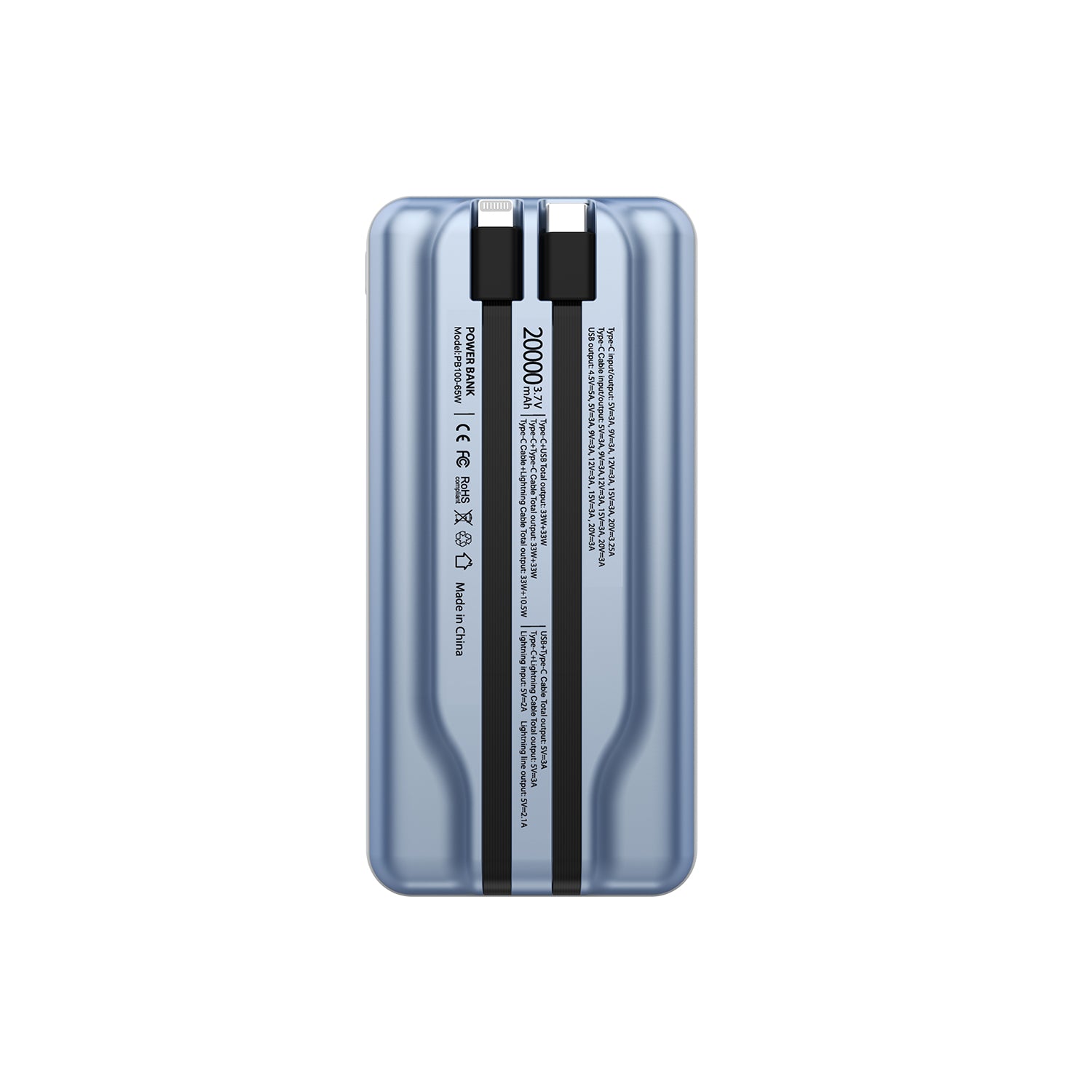 Powerbank Bateria Portatil 20000 Mah Tecnolab TL494 65w Gris – imagen 5