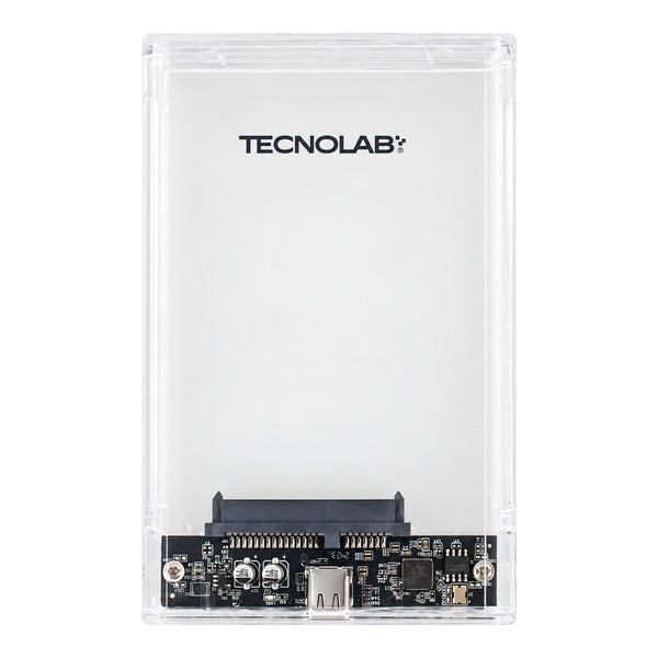 Cofre Disco Duro 2.5 Pulgadas USB-C 5Gbps Transparente