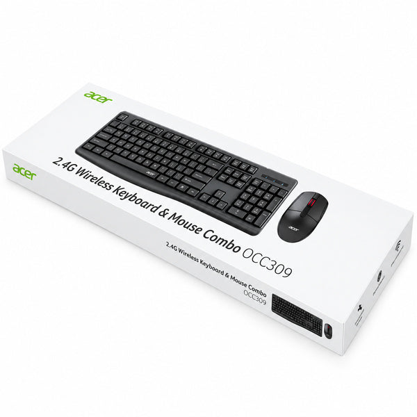 Kit Teclado y Mouse Inalámbrico Acer OCC309 Silencioso Negro