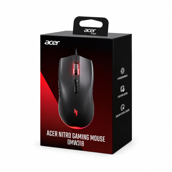Mouse Gamer Acer Nitro OMW318 Rgb Cable Usb Negro