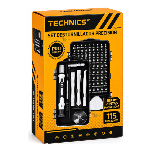 Set Destornillador de Precisión Technics TEC0006 115 Funciones